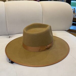 Lack Of Color Tan Wide-Brimmed Hat